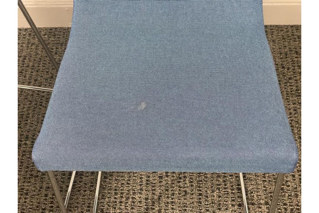 (7qty) Andreu World Lineal Comfort Stools, Blue - Image 7 of 7