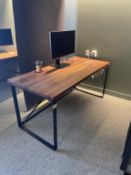 Ohio Design Desk, Wood Top Steel Frame 65