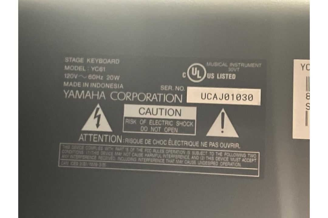 Yamaha YC61 61-Key Organ Stage Keyboard - Image 4 of 4