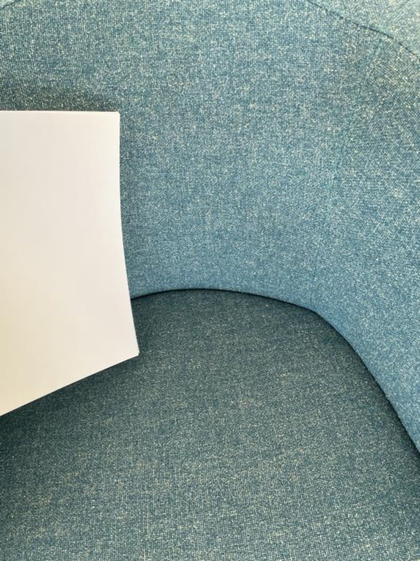 (2qty) Jason Furniture Teal Swivel Chairs - Image 2 of 6