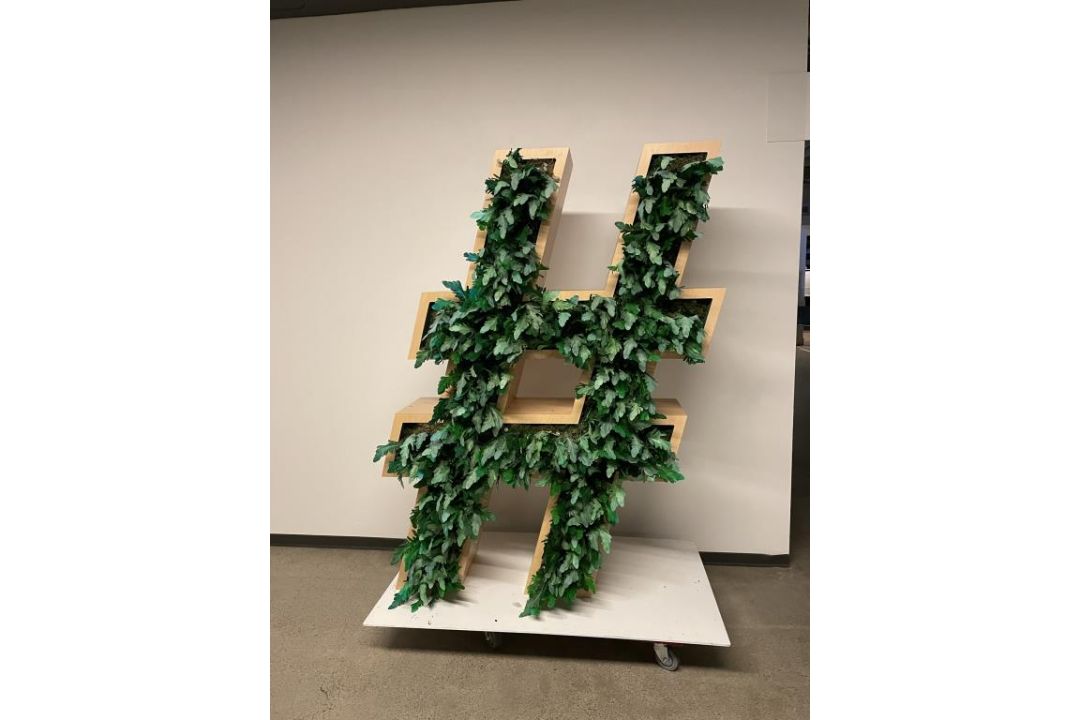 "#" Hashtag Sculpture Planter