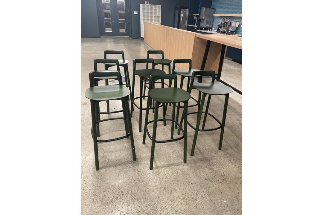 (8qty) Mattiazzi Branca Stools In Green - Image 1 of 8