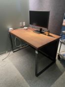 Ohio Design Desk, Wood Top Steel Frame 49