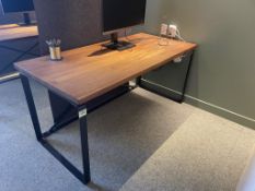 Ohio Design Desk, Wood Top Steel Frame 65