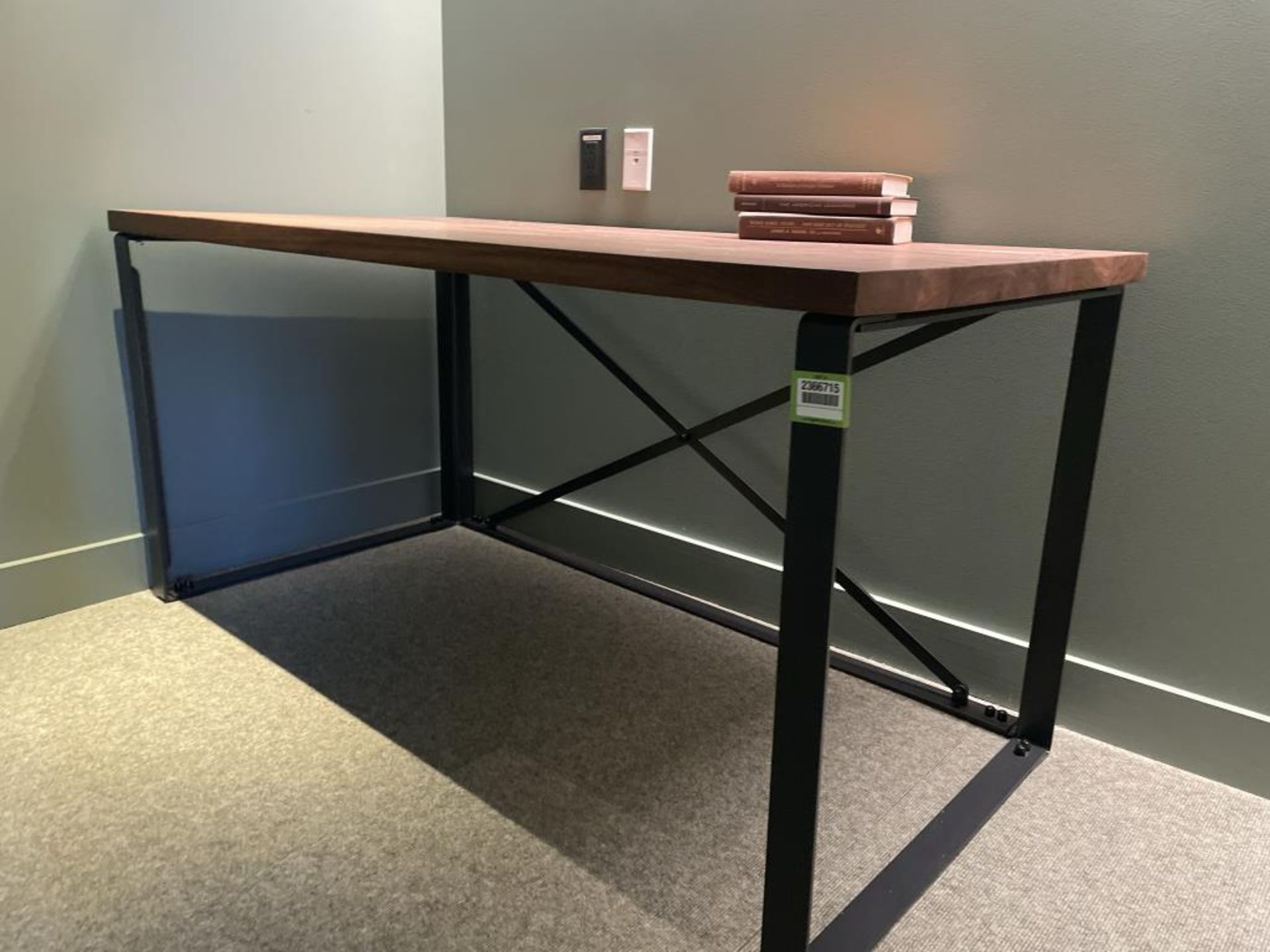 Ohio Design Desk, Wood Top Steel Frame 65"x30" - Image 2 of 3
