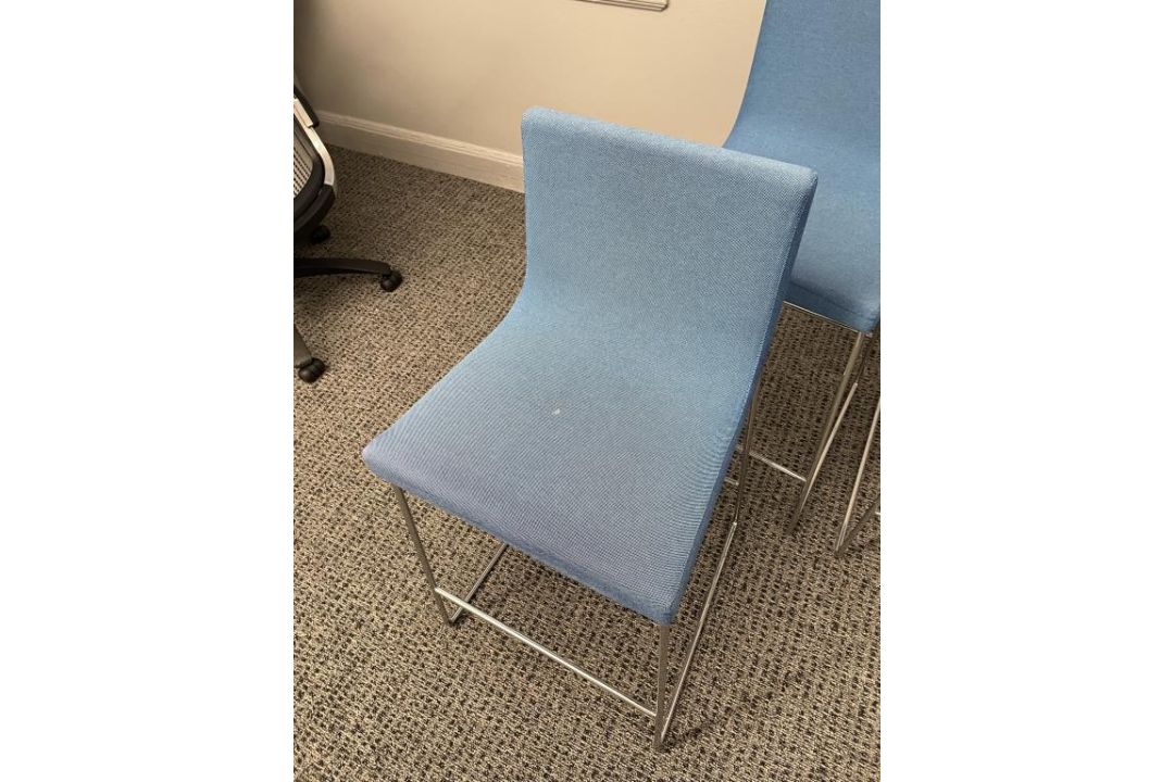 (7qty) Andreu World Lineal Comfort Stools, Blue - Image 5 of 7