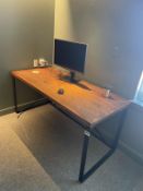 Ohio Design Desk, Wood Top Steel Frame 65