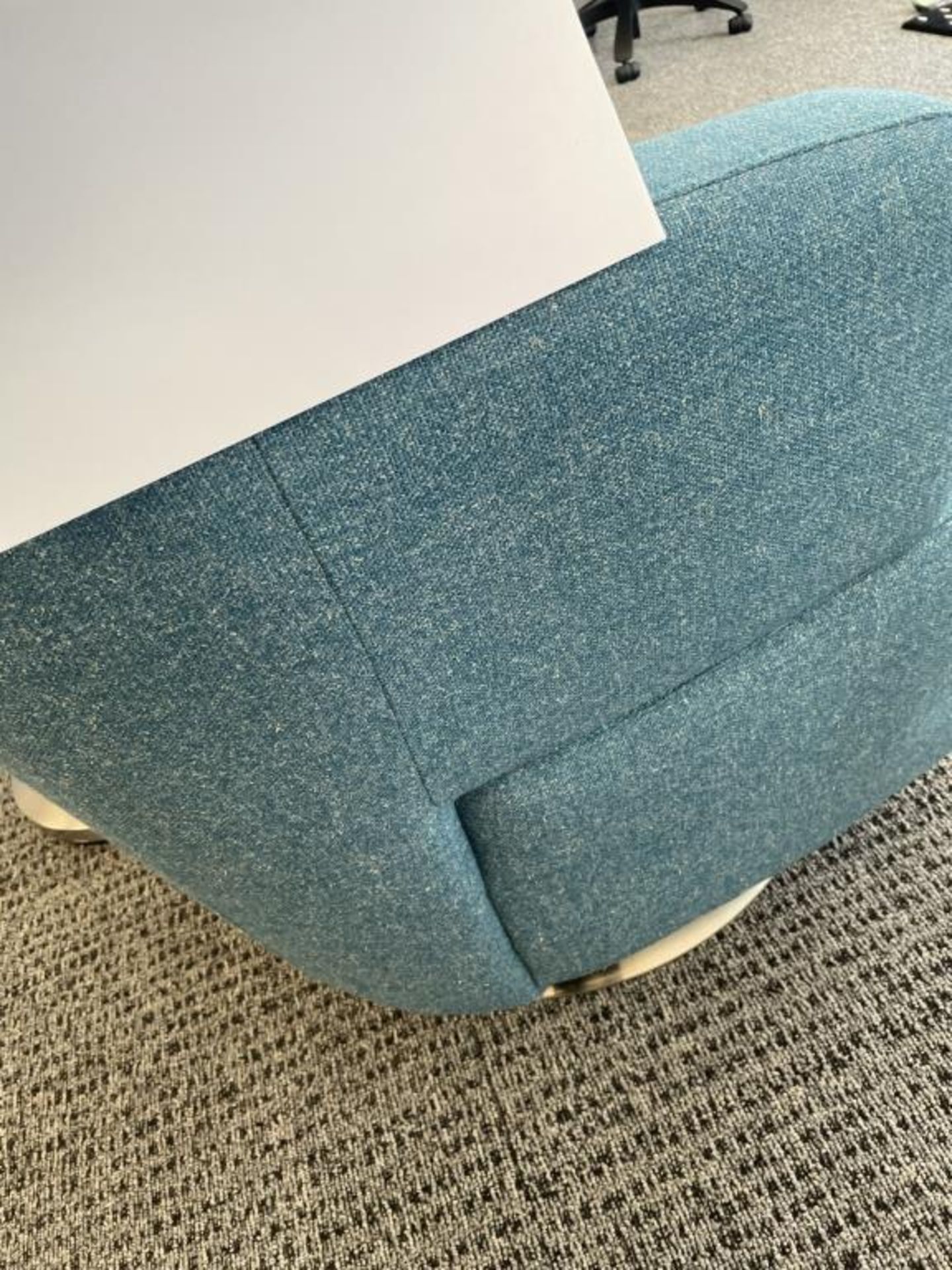 (2qty) Jason Furniture Teal Swivel Chairs - Image 6 of 6