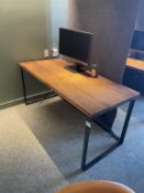 Ohio Design Desk, Wood Top Steel Frame 65