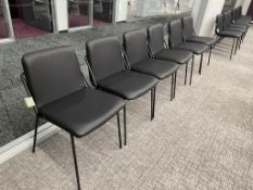 (6qty) M.A.D Sling Dining Chair Black Eco-Leather