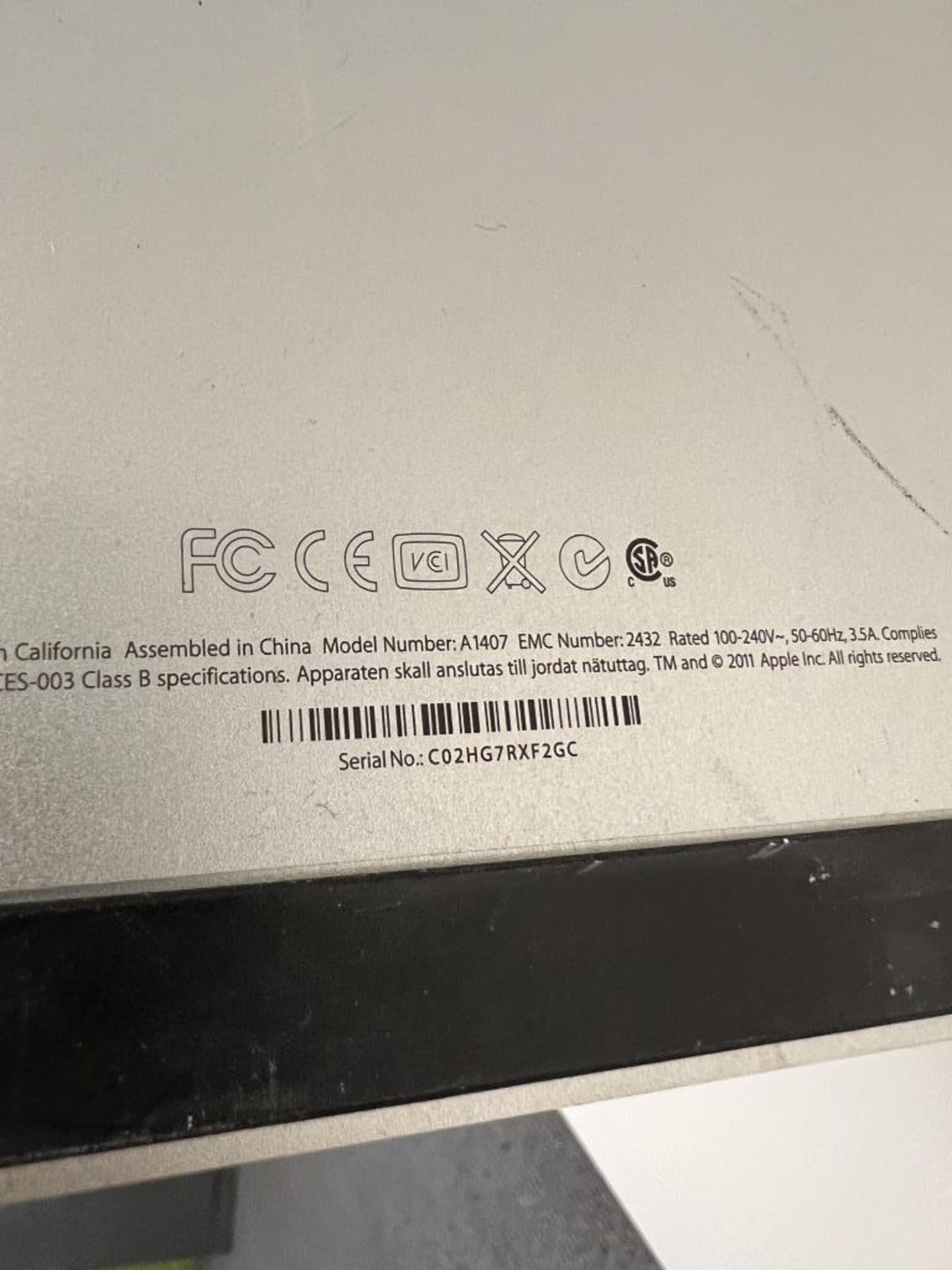 Apple Thunderbolt 27" Monitor - Image 4 of 4