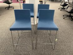 (4qty) Andreu World Lineal Comfort Stools, Blue