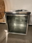 True TUC-27G-LP S.S Low Profile Refrigerator, Glass Door, wheels