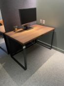 Ohio Design Desk, Wood Top Steel Frame 49