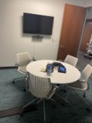 Video Conferencing w/ Table & (4) Knoll Hybrid Chairs