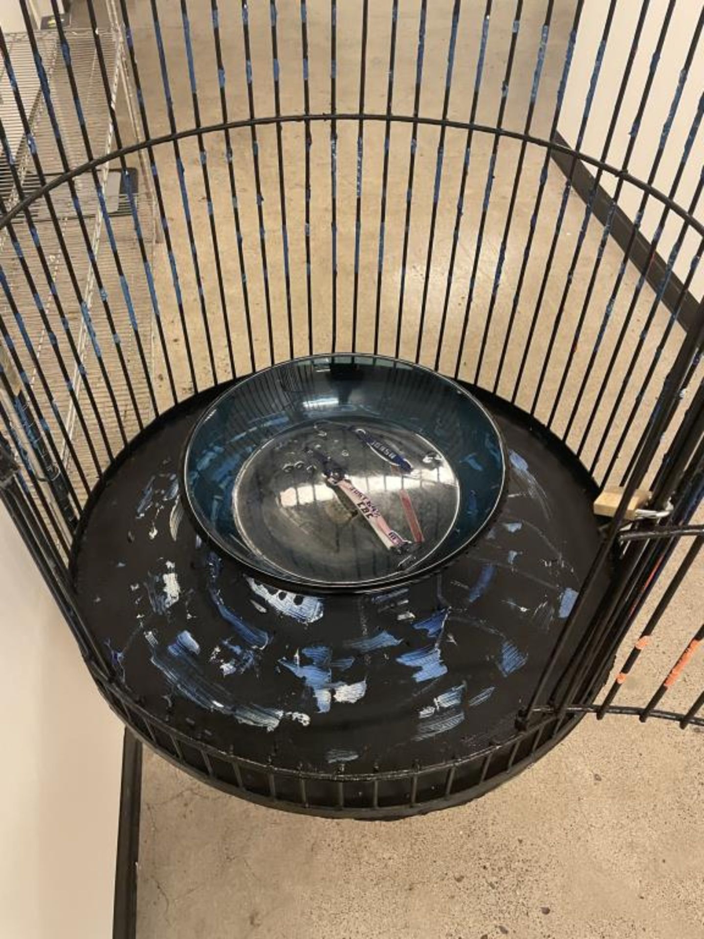 Bird Cage with Welded Twitter Bird - Image 7 of 10
