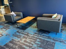 Blu Dot Vern Gray Bank Lounge Chairs