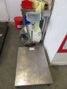 1, AE Adam GFK600 Digital Platform Scale. Serial No. AE7316359 with 600 kg x 0.05 kg Capacity