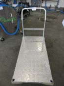 1, Tubular Steel and Checker Plate Four Wheeled Trolley