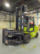 1: Clark, 5 Ton Gas Forklift.With Rotating Roll Clamp.Model: CGP 50.4,540 Hours showing on the clock