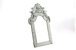 A VENETIAN EASEL BACK DRESSING TABLE MIRROR
