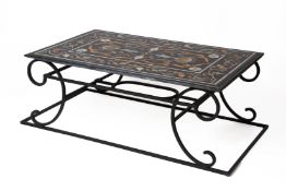 A PIETRA DURA SPECIMEN MARBLE COFFEE TABLE