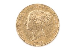 GREAT BRITAIN VICTORIA GOLD 1/2 SOVEREIGN 1847