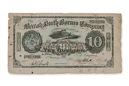 BRITISH NORTH BORNEO 10 DOLLARS 1927