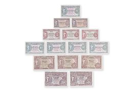 MALAYA GEORGE VI ASSORTED 1, 5, 10, 20 & 50 CENTS 1941 (15)