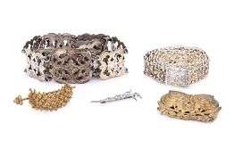 A GROUP OF PERANAKAN BELTS AND OTHER ITEMS