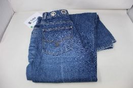 A pair of women's as new Claudie Pierlot Blue Platon High Waist Cotton Jeans (36).