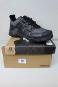 A pair of men's boxed as new Salomon X Ultra 4 GTX Magnet Hiking Shoes in black/monument (UK 11).
