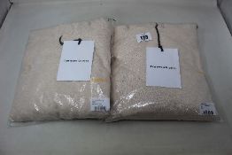 Two as new Edmmond Studios Logo Hoodies in beige melange (S, L).