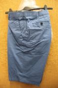 Three as new pairs of Meyer B-Palma Stretch Cotton Shorts in Blue (Sizes 1x 40W and 2x 38W).