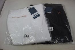 Five women's as new ELT Goya Equine Breeches (White x 2, size 36, Black x 3, sizes 36 and 38).