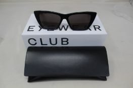 A pair of boxed as new Saint Laurent Iconic MICA Sunglasses in black.