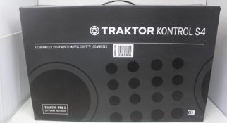 A boxed as new Native Instruments - Traktor Kontrol S4 (4-Channel DJ Controller with Patented Haptic