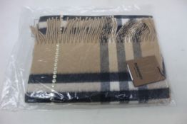 An as new Burberry sequined check cashmere scarf (Article 8050535 - RRP £484).
