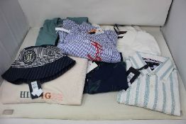 Seven items of as new Tommy Hilfiger clothing: A Tech Essentials Hooded Zip Thru (Lofty Blue, S),