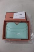Three boxed as new Acne Studios Leather Card Holders in Pastel Green.