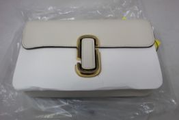 An as new Marc Jacobs The J Marc leather cloud white shoulder bag.