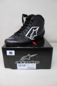 An as new pair of Alpinestars Tech-1 Start V2 Shoes in Black/White (Size US 11.5).