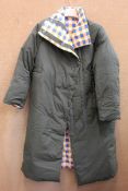 An as new Bobo Chose reversible full length padded coat (M).