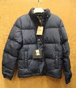 An as new Belstaff Dome Jacket in dark navy (UK 40).