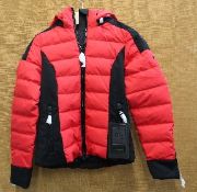 An as new Goldbergh Luxury Sport Strong matt ruby red downfilled jacket (UK 8).