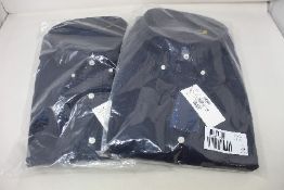 Two as new Ralph Lauren Garment Dyed Shirts in navy (3XB and 4XB).