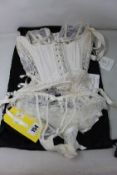 Four as new Honey Birdette Products to include 1x Rebecca Corset in Ivory (Size M), 1x Rebecca Bra