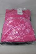 Three as new Onitsuka Tiger Sweat Hoodies, one Hoodie in Pink (Sizes XS) and two Hoodies in Black (