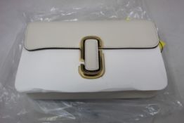 An as new Marc Jacobs The J Marc leather cloud white shoulder bag.