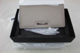 Three as new Kurt Geiger Essex Soft Wallets: 2x Taupe Synthetic and 1x Wine Comb Synthetic.